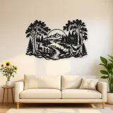 Birch Tree Path Metal Wall Art | Botanical Metal Wall Decor