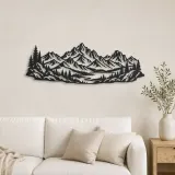 Art mural en métal Rocky Ridge Panorama | Décoration silhouette nature