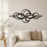 Cartel de metal Ritmo Horizontal Calmado | Decoración moderna abstracta de metal