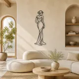 Insegna in Metallo Standing Contrapposto | Decorazione Murale Femminile