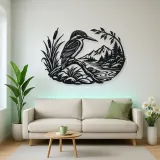 Kingfisher River Metal Wall Art | Wildlife Silhouette Decor