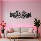 Twin Peaks Reflection Metal Wall Art | Modern Abstract Metal Decor