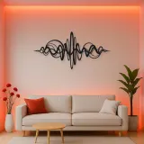 Continuous Sound Wave Metal Wall Art | Music Room Wall Decor