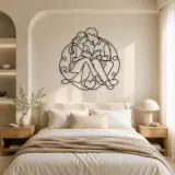 Shared Book Couple Metal Wall Art | Romantic Couple Decor - lifestyle view 2