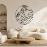 Sevillana Fan Dance Metal Wall Art | Dance Silhouette Wall Decor - lifestyle view 3