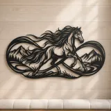 Infinite Horse Line Metal Wall Art | Equestrian Wall Decor - lifestyle view 5