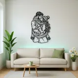 Winter Scarf Couple Metal Wall Art | Romantic Couple Decor