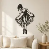 Décoration murale en métal "Révérence de ballet" | Décor silhouette de mouvement