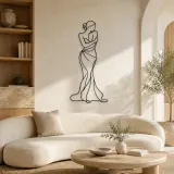 Pose de Torso Envueltos Cartel de Metal | Decoración Mural Femenina