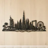 Dubai Skyline Arc Metal Wall Art | Travel and City Wall Decor - lifestyle view 5