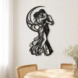 Moonlit Slow Dance Metal Wall Art | Movement Silhouette Decor - lifestyle view 4