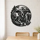 Labrador Lakeside Metal Wall Art | Pet Lover Silhouette Decor - lifestyle view 4
