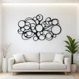 Connected Bubble Field Metal Wall Art | Modern Abstract Metal Decor