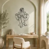 Seated Couture Pose Metal Wall Art | Fashion Figure Wall Decor - lifestyle view 4
