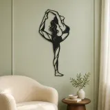 Standing Backbend Metal Wall Art | Movement Silhouette Decor - lifestyle view 2