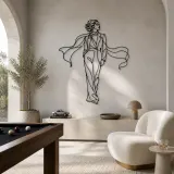 Dramatic Scarf Model Metal Wall Art | Fashion Figure Wall Decor - lifestyle view 4