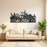 Bicycle City Ride Metal Wall Art | Travel and City Wall Decor
