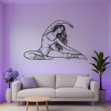Floor Stretch Muse Metal Wall Art | Movement Silhouette Decor