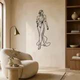 Long Glove Model Metal Wall Art | Fashion Figure Wall Decor - lifestyle view 5
