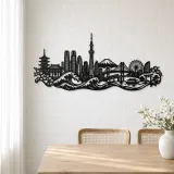 Tokyo Skyline Wave Metal Wall Art | Travel and City Wall Decor - lifestyle view 4