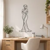 Arms Crossed Muse Metal Wall Art | Feminine Figure Wall Decor - lifestyle view 5
