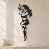 Eagle Pose Balance Metal Wall Art | Movement Silhouette Decor - lifestyle view 3