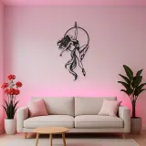 Aerial Hoop Muse Metal Wall Art | Movement Silhouette Decor