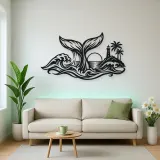Whale Tail Ocean Metal Wall Art | Coastal and Nautical Wall Decor