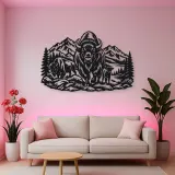 Buffalo Mountain Metal Wall Art | Wildlife Silhouette Decor
