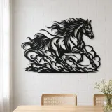 Galloping Dust Flow Metal Wall Art | Equestrian Wall Decor - lifestyle view 4