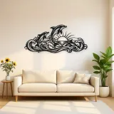 Dolphin Wave Dance Metal Wall Art | Coastal and Nautical Wall Decor