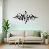 Continuous Sound Wave Metal Wall Art | Music Room Wall Decor