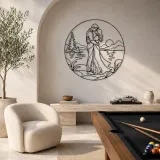 Lakeside Embrace Metal Wall Art | Romantic Couple Decor - lifestyle view 4