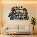 Cocktail Bar Flow Metal Wall Art | Cozy Home Metal Decor
