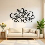Sculptural Loop Garden Metal Wall Art | Modern Abstract Metal Decor