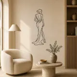 Runway Turn Pose Metal Wall Art | Fashion Figure Wall Decor - lifestyle view 5