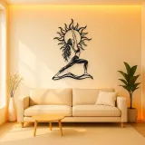 Sun Salutation Metal Wall Art | Movement Silhouette Decor
