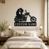 Personalized Chopper Couple Metal Wall Art - lifestyle view 2
