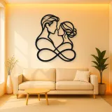 Intertwined Profiles Metal Wall Art | Romantic Couple Decor
