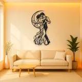 Moonlit Slow Dance Metal Wall Art | Movement Silhouette Decor
