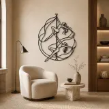 Pole Acrobatics Silhouette Metal Wall Art | Aerial Dance Wall Decor - lifestyle view 5