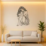 Curled Resting Pose Metal Wall Art | Movement Silhouette Decor