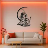 Moon Salutation Metal Wall Art | Movement Silhouette Decor