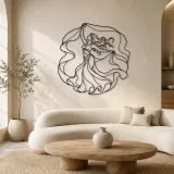 Oriental Dance Veil Metal Wall Art | Dance Silhouette Wall Decor - lifestyle view 3