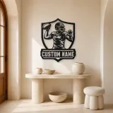 Personalized Quarterback Passing Shield Metal Wall Art - lifestyle view 3