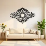 Orbiting Planets Flow Metal Wall Art | Modern Abstract Metal Decor