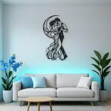 Moonlit Slow Dance Metal Wall Art | Movement Silhouette Decor