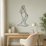 Artistic Torso Flow Metal Wall Art | Feminine Figure Wall Decor - lifestyle view 4