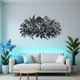 Mushroom Woodland Garden Metal Wall Art | Botanical Metal Wall Decor