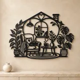 Home Sweet Heart Symbol Metal Wall Art | Cozy Home Metal Decor - lifestyle view 3